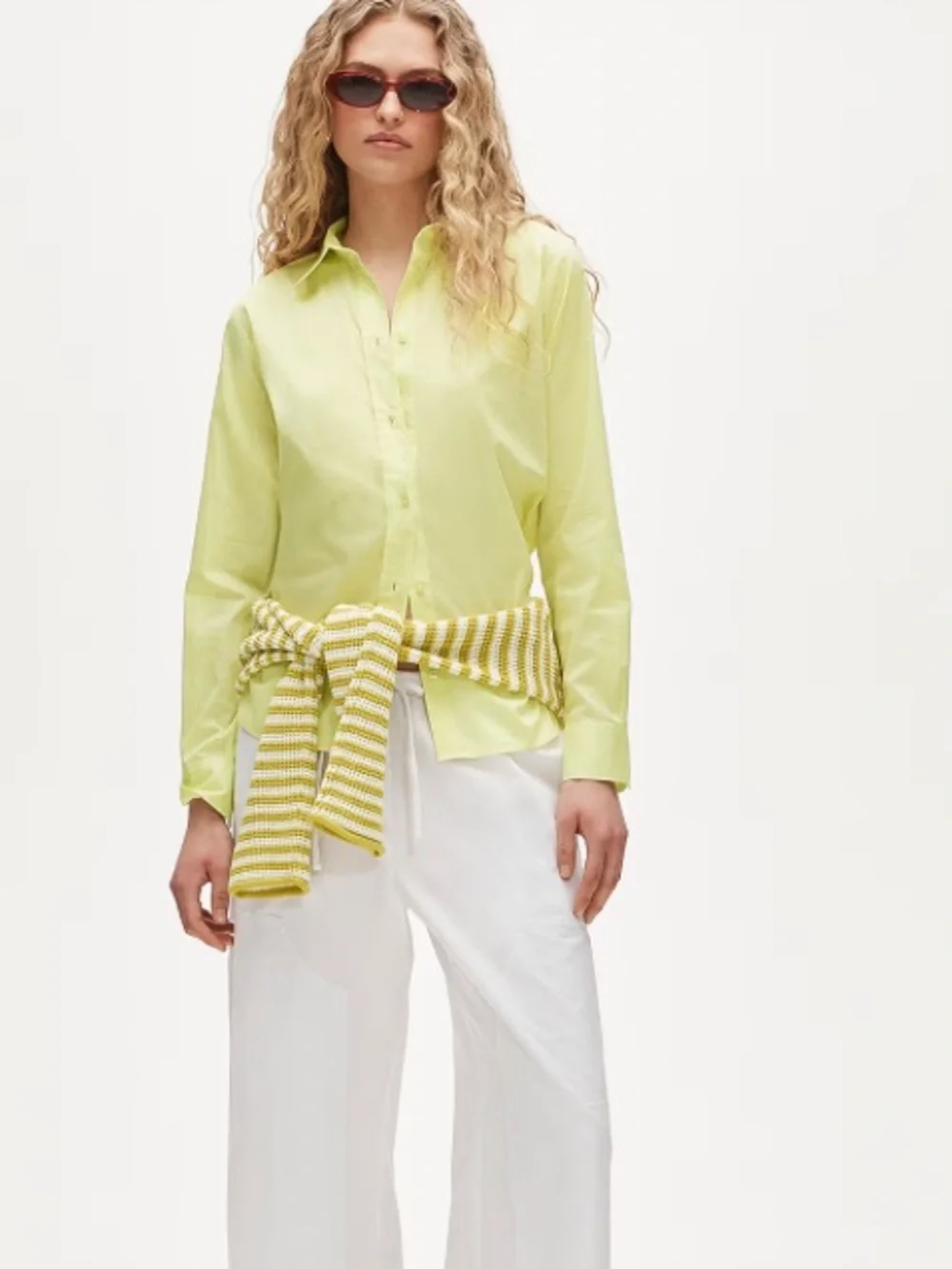 J crew lime nectar Jules classic-fit shirt in sateen